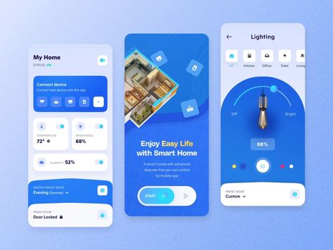 Smart Home Dashboard, App Development Design, Ui Ux App, Design Home App, Ux Mobile, Simple Mobile, Banking App, Smart Home Design, Mobile Ui Design