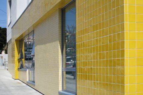 Glazed Brick and Tile — Tile, Stone and Brick Store Building Tiles Exterior, Tile Facade Architecture, Glazed Brick Facade, Ceramic Facade, Tiles Facade, Glazed Brick Tiles, Tile Facade, Brick And Tile, Residential Entrance