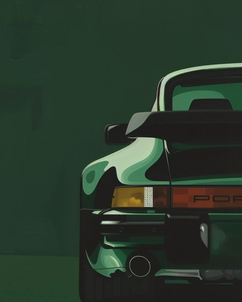 Green Paintings Ideas, Porsche Gt3 Rs Painting, Cool Green Aesthetic, Car Painting Easy, Paintings Of Cars, Car Painting Ideas, Porsche Drawing, Ferry Porsche, Porsche Artwork