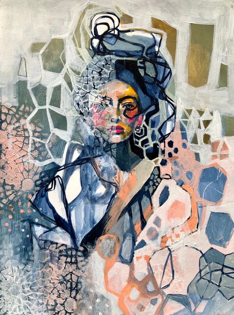 Fashion Design Ideas, Artistic Fashion, Abstract Portrait Painting, Abstract Art Painting Techniques, Abstract Portrait, Art Inspiration Painting, Current Mood, Fashion Mistakes, Painting Art Projects