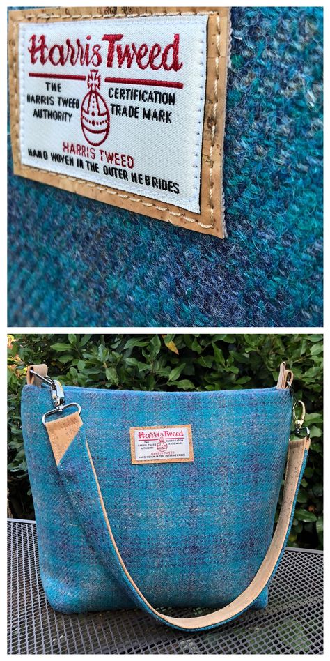 Harris Tweed Bag, Turquoise And Teal, Winter Tote, Tweed Purse, Harris Tweed Fabric, Tweed Bag, Wool Bags, Wool Clothing, Shades Of Turquoise