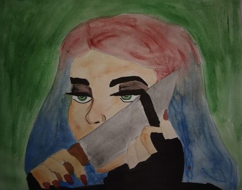 #watercolour #art #drawing #acrylics #Artwork #powerpuffdraw Watercolor Art Billie Eilish, Drawings, Art