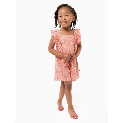 Modern Moments by Gerber Toddler Girl Romper with Ruffles, Sizes 12M-5T - Walmart.com Summer Romper Outfit, Toddler Girl Romper, Toddler Girl Summer, Breathable Clothes, Rompers For Kids, Gerber Baby, Toddler Romper, Short Sleeve Romper, Romper Outfit