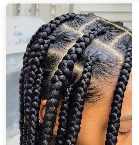 3 Tips To Getting Realistic Jumbo Knotless Braids - Emily CottonTop Jumbo Knowles Braids, Box Braids Hairstyles For Kids, Kids Knotless Box Braids, Large Knotless Box Braids, Jumbo Knotless Box Braids, Braids Inspiration, Jumbo Knotless, Chunky Braids, Knotless Box Braids