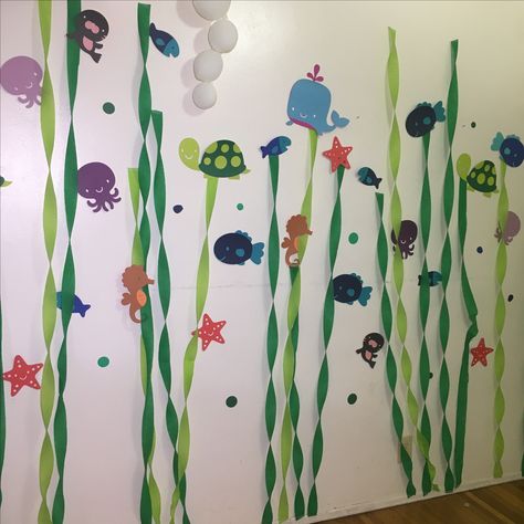 Under The Sea Cricut Ideas, Res Life Door Decs, Under The Sea Crafts, Ocean Baby Showers, Under The Sea Birthday Party, Ocean Theme Classroom, Sheep Crafts, Under The Sea Birthday, Art Classroom Decor