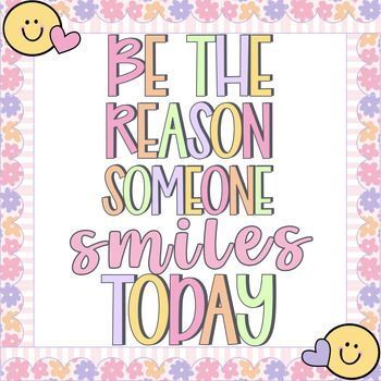 Be the reason someone smiles today!Add this very kind and adorable bulletin board to your classroom! It create a positive fun classroom environment! Everything in the thumbnail is included! I hope you enjoy! Follow on instagram to see more! Ms. Winters Teaches First Grade Sister Quotes Funny, Random Products, Pastel Theme, Classroom Board, Visiting Teaching, Everyday Quotes, Bulletin Board Decor, Be The Reason, Teaching First Grade