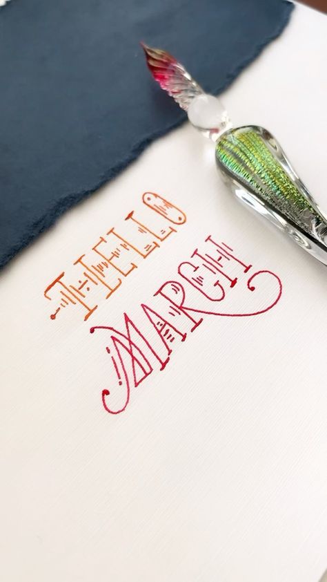 avinash_calligraphy on Instagram: Hello March !!! Little experiment with glass pen !!! I hope you all like it ?? . . . . . . #glasspen #calligraphytutorials #dippen… Pen Fonts, Glass Pen, Calligraphy Canvas, Hello March, Dip Pen, Calligraphy Letters, Canvas Quotes, I Hope You, Calligraphy