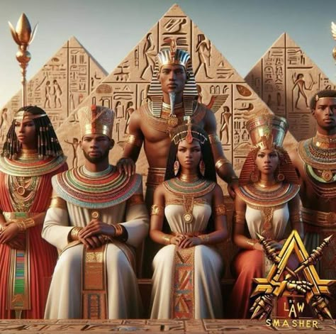 Egyptian Kings And Queens, African Superhero, Ancient Kemet, Black Power Art, Egypt Concept Art, Afrofuturism Art, Black King And Queen, African Love, Black Royalty