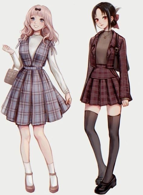 Cute Anime Outfits, Pokemon Clothes, School Uniform Fashion, Clothing Sketches, Fashion Design Portfolio, Paris Outfits, Cartoon Outfits, School Dresses, Kpop Fashion Outfits