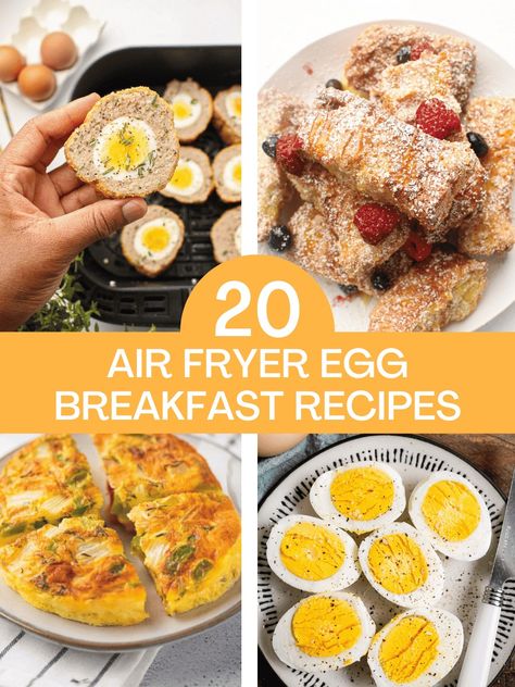 Air Fryer Egg Breakfast Recipes - The Flexible Fridge Breakfast Air Fryer, Egg Frittata Recipes, Ham And Egg Sandwich, Air Fryer Breakfast Recipes, Egg Breakfast Recipes, Breakfast Quiche Recipes Easy, English Muffin Breakfast Sandwich, Bacon And Egg Roll, Air Fryer Breakfast