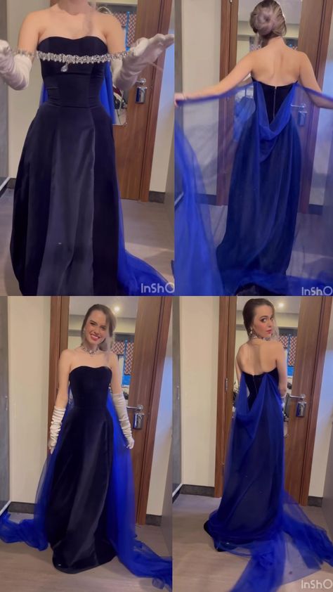 Blue Anastasia Dress, Anastasia Prom Dress, Disney Prom Dress, Iconic Dresses Movies, Anastasia Blue Dress, Flower Inspired Dress, Disney Princess Prom Dresses, Disney Prom Dresses, Gown With Gloves