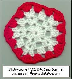 Five-Sided Pentagon Shape Granny-Style Motif  Pattern Directions Written by Sandi Marshall  Printing Hint: If only the ad at the top of ... Crochet 5 Sided Granny Square, Five Sided Granny Square, Granny Pentagon, Pentagon Crochet, Crochet Shapes, Turtle Costume, Granny Square Patterns, Crochet Cocoon, Granny Style