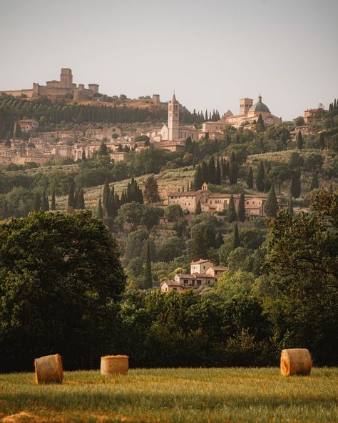 The medieval village of Assisi in Italy Village In Italy, Italy Villages, Day Trips From Rome, Medieval Aesthetic, Medieval Village, Umbria Italy, Italy Itinerary, Italy Aesthetic, The Elder Scrolls