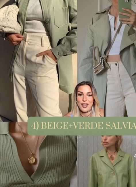 Green And Beige Outfit, Olive Jeans Outfit, Contrast Outfit, Classic Outfits For Women, Coral Shirt, Elegant Style Women, Colour Combinations Fashion, Color Combos Outfit, Color Combinations For Clothes