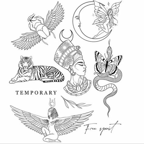 Egypt Tattoo Design, Flash Designs, Ear Tattoo Ideas, Torso Tattoos, Egypt Tattoo, Egyptian Tattoo, Tattoo Style Drawings, Tattoo Design Book, Different Tattoos