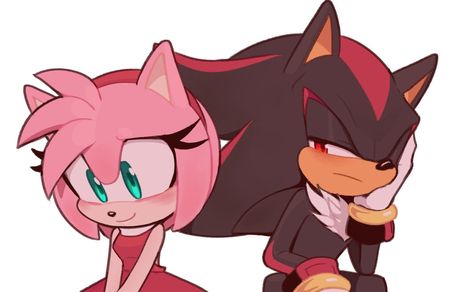 Shadow X Amy Fanart, Amy X Shadow, Shadow X Amy, Shadamy Comics, Sonamy Comic, Shadow And Amy, Amy The Hedgehog, Sonic Heroes, Sonic And Amy