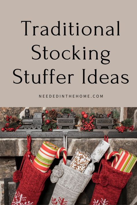 This Christmas, why not go the more traditional route and fill that stocking with items that would have been popular in Christmases past? #StockingStuffers #Christmas #GiftIdeas #NeededInTheHome Christmas Stocking Traditions, What To Put In Stockings Christmas, Things To Put In Christmas Stocking, Traditional Stocking Stuffers, Old Fashioned Stocking Stuffers, Traditional Christmas Stocking, Old Fashioned Christmas Stockings, Christmas Stocking Tutorial, Traditional Christmas Stockings