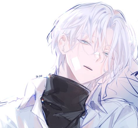 White Hair Boy Anime, White Haired Anime Guy, Anime White Hair Boy, White Hair Anime Guy, Tomboy Art, Anime Boy Hair, Boy Illustration, Original Characters, Cool Anime Guys