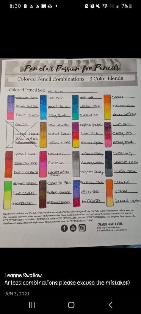 Color Names Chart, Color Schemes Colour Palettes, Colored Pencil Set, Yellow Ochre, Color Blending, Spring Green, Color Names, Blue Ocean, Green And Orange