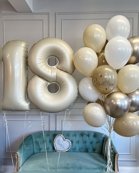 LONDON BALLOONS - ВОЗДУШНЫЕ ШАРЫ ЛОНДОН on Instagram: "✨Say ‘Happy Birthday’ with this stylish festive set! ✨

Giant number balloons and  generous bouquet of metallic balloons come in one perfect set! 🚘 Balloons can be signed with your favourite message on request. 

DM with your project today!

And what number will you be celebrating next?" Giant Number Balloons, Beautiful Balloons, Metallic Balloons, Number Balloons, Balloon Bouquet, 18th Birthday, Balloons, Happy Birthday, Festival