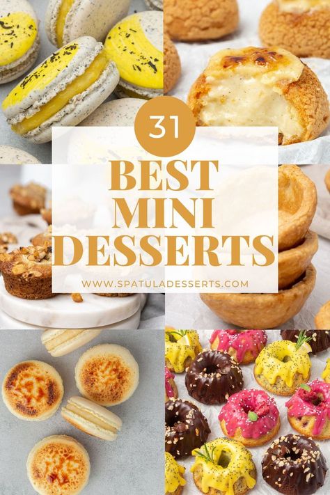 31 Perfect Mini Desserts Mini Tart Recipes Desserts, Petit Fours Recipe Easy, Easy Mini Tarts, Dessert Tarts Mini, Mini Dessert Easy, Petit Four Recipes, Muffin Cups Recipes, Mini Tart Recipes, Mini Dessert Recipes