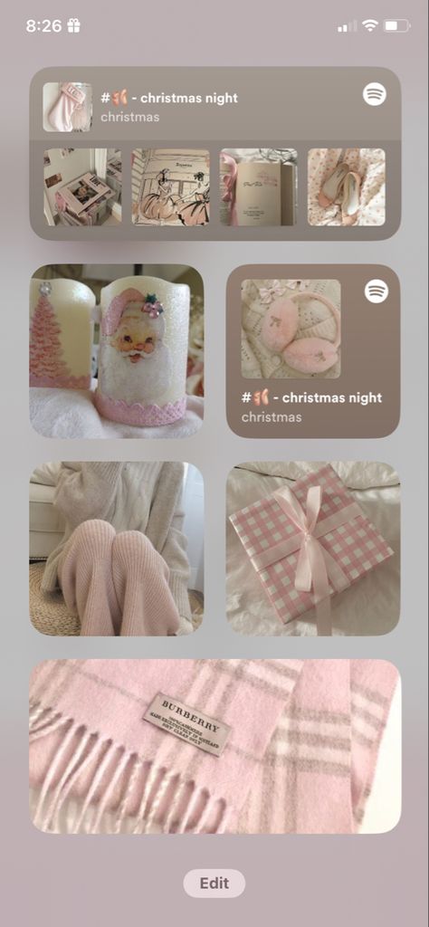 Winter Wonderland Phone Theme, Ios Layout Christmas, Pink Christmas Ios Homescreen, Pink Christmas Phone Layout, Phone Themes Christmas, Pink Christmas Phone Theme, Pink Christmas Homescreen, Winter Phone Theme, Christmas Lockscreen