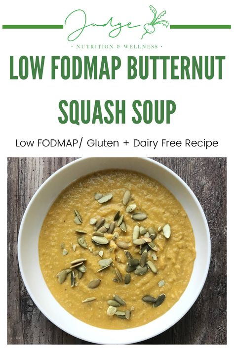 Low Fodmap Squash Soup, Lowfod Map Soup, Low Fodmap Butternut Squash Soup, Low Fodmap Butternut Squash Recipes, Low Fodmap Soup Recipes, Uc Recipes, Low Fodmap Soup, Fodmap Sauces, Lowfod Map