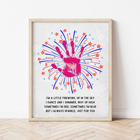 Ultimate Guide to Summer Crafts for Infants: 15 Easy and Fun Projects July 4th Handprint Art, Summer Crafts For Infants, 4th Of July Handprint Art, July Handprint Art, Firework Craft, Crafts For Infants, Watercolor Fireworks, Christmas Footprint Crafts, Realistic Paper Flowers