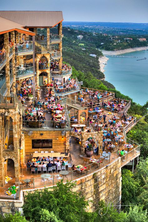 Austin TX - The Oasis. Definitely worth the drive for great food & a great view!! The best place to see a sunset! The Oasis Lake Travis, Oasis Restaurant, Lake Travis Austin, Lake Travis, The Oasis, Texas Travel, Bora Bora, North Dakota, Dream Destinations