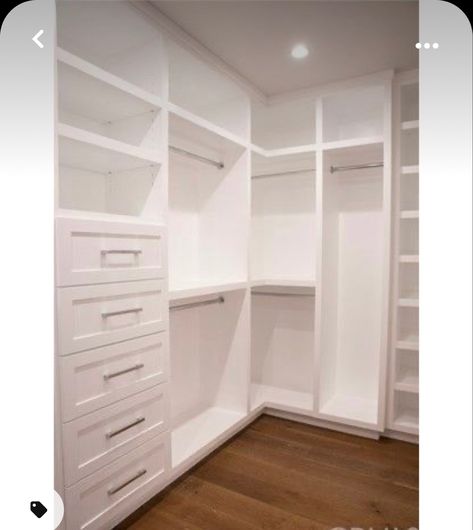 Master Closet Design, House Closet, Closet Planning, Closet Built Ins, Drawers And Shelves, Walking Closet, Dream Closet Design, Closet Design Layout, Walk In Closet Design