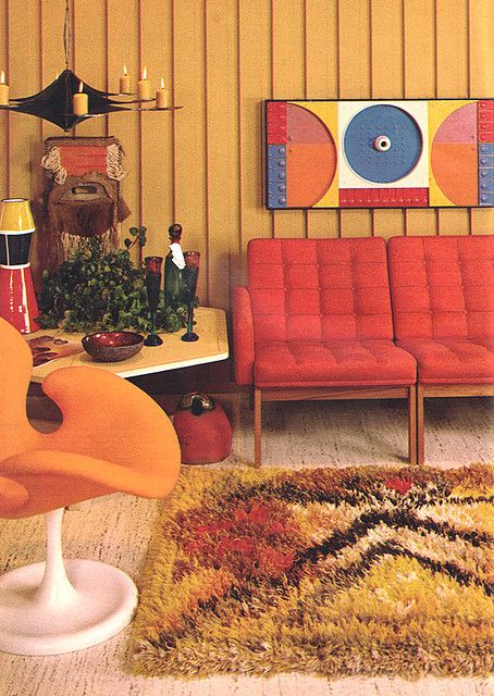 Found in Good Housekeeping magazine, July 1969. Mid-Century Modern Interior Design, Vintage Architecture, Vintage Decor, Vintage Furniture 60s Interior Design, 1960s Interior, 60s Home Decor, 60s Interior, 70s Interior Design, Casa Retro, 70s Interior, Retro Interior Design, 70s Decor