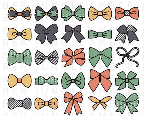 Bows Reference, Aris Tattoos, Bows Clipart, Bow Image, Bow Drawing, Pastel Bows, Types Of Bows, Bow Clipart, Unique Bows