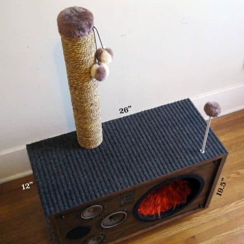 4h Cloverbud, Old Speaker, Cat Furniture Ideas, Electronic Waste Recycling, Kitten House, Cat Entertainment, Cat House Diy, Outdoor Cat House, Cat Houses