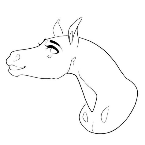 Horse Base F2u, Horse Base Drawing, Horse Base, Horse Outline, Goofy Face, Lion King Drawings, Animal Drawings Sketches, Horse Sketch, Hobby Horses