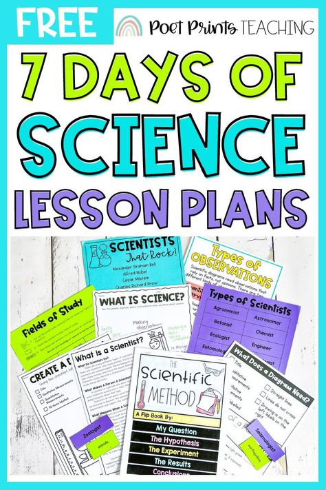 These 3rd grade science lessons are FREE and ready for back to school. Learn some fundamental science skills with these seven lessons that focus on the basics of science. Famous scientists, research, diagrams, the scientific method, and more! 3rd Grade Scientific Method Experiments, Science For 3rd Grade, Third Grade Science Lessons, 4th Grade Science Lessons, 3rd Grade Science Projects, Free Science Printables, Scientific Method Activities, 3rd Grade Science, Science Homeschool