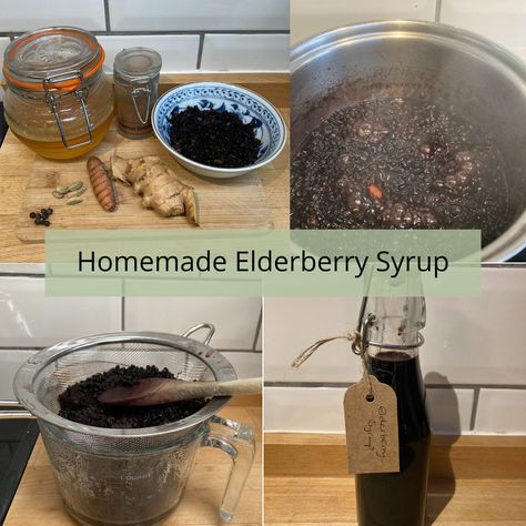 Immune Recipes, Recipe With Ginger, Homemade Elderberry Syrup, Ginger Lemon Tea, Elderberry Syrup Recipe, Homemade Elderberry, Turmeric Recipes, Ginger Syrup, Fresh Turmeric