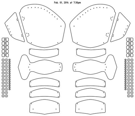 Armour Template, Cosplay Armor Tutorial, Armor Making, Armor Template, Larp Diy, Armor Tutorial, Armor Pattern, Sca Armor, Leather Armour