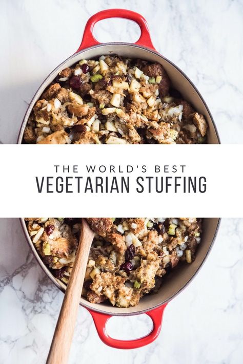 Thanksgiving Recipes Stuffing, Vegetarian Stuffing Recipe, Vegetarian Stuffing, Recipe Thanksgiving, Homemade Stuffing, Stuffing Recipes For Thanksgiving, Thanksgiving Appetizer Recipes, Vegetarian Thanksgiving, Thanksgiving Stuffing