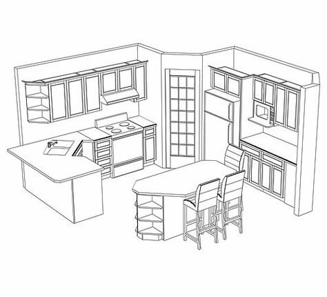 Small Corner Pantry, Kitchen Corner Pantry, Dröm Hus Planer, Small Kitchen Design Layout, 10x10 Kitchen, Pantry Layout, Kitchen Layouts With Island, Built In Pantry, Corner Pantry