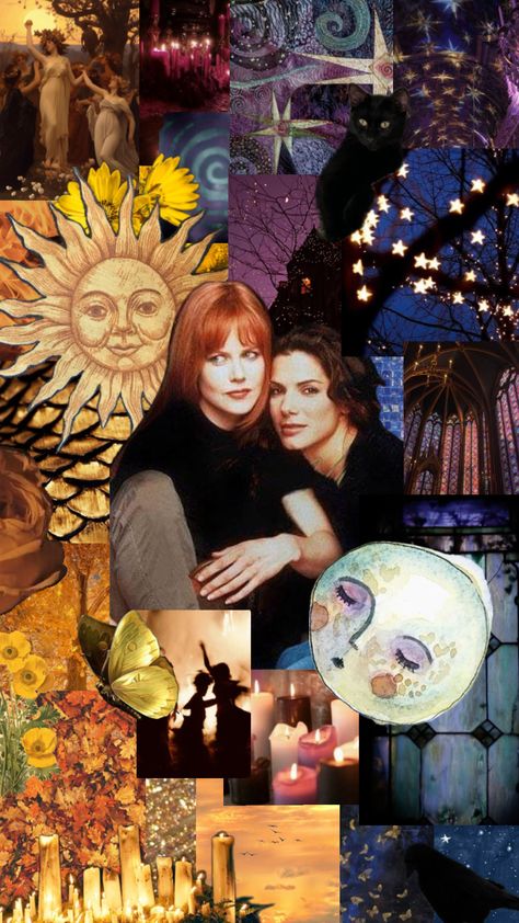 #practicalmagicmovie  #practicalmagic #practicalmagicaesthetic #witches #moon #sun Practical Magic Wallpaper, Sister Collage, Practical Magic Aesthetic, Practical Magic Movie, Magic Wallpaper, Sun Wallpaper, Pisces And Taurus, Aesthetic Wedding, Collage Ideas