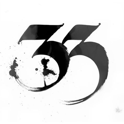 OKAY '33' #typography #font 13 Calligraphy Number, 33 Number Tattoo, 33 Tattoo Number Fonts, Number 33 Tattoo, 33 Tattoo Number, Tattoo Numero, 33 Tattoo, Numbers Typography, Number Three