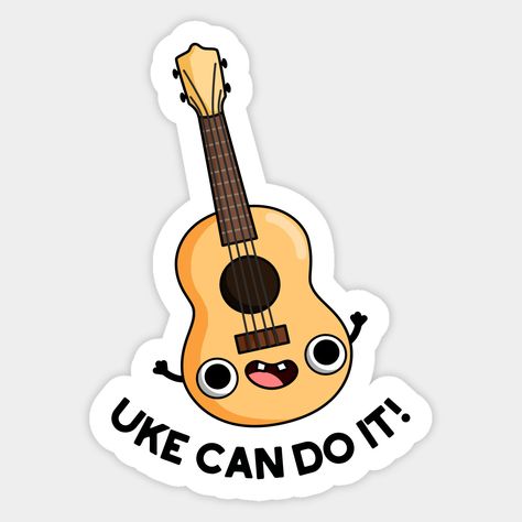 Uke Can Do It Funny Positive Ukelele Puns features a cute ukelele encouraging you because you can do it!Funny Puns gift for family and friends who love to encourage you with music, ukelele andpuns. -- Choose from our vast selection of stickers to match with your favorite design to make the perfect customized sticker/decal. Perfect to put on water bottles, laptops, hard hats, and car windows. Everything from favorite TV show stickers to funny stickers. For men, women, boys, and girls. Brag Tags, It Funny, Pun Gifts, Ukelele, Funny Puns, Gift For Family, Lilo And Stitch, Ukulele, Hard Hats