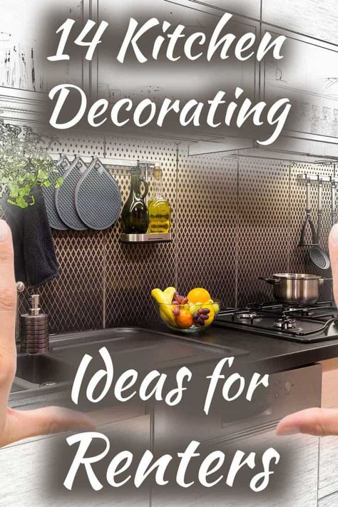 14 Kitchen Decorating Ideas For Renters Renters Kitchen, Renter Friendly Decorating, Rental Makeover, Timetable Ideas, Study Timetable, Rental Home Decor, Renters Decorating, Rental Kitchen, Small Apartment Kitchen