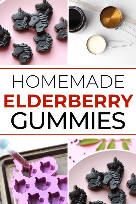 Beat the Flu with Homemade Elderberry Gummies! Elderberry Gummy Recipe, Elderberry Gummies Recipe, Healthy Gummies, Elderberry Juice, Homemade Elderberry, Elderberry Recipes, Gummies Recipe, Elderberry Gummies, Elderberry Syrup