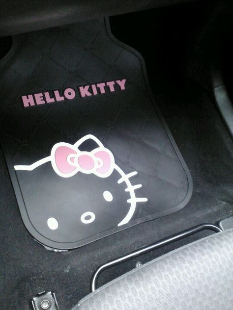 Hello Kitty Car Mats, Hello Kitty Car Accessories Interiors, Hello Kitty License Plate, Hello Kitty Car Sticker, Car Mats Aesthetic, Hello Kitty Car Decor, Sanrio Car Accessories, Hello Kitty Car Interior, Car Hello Kitty