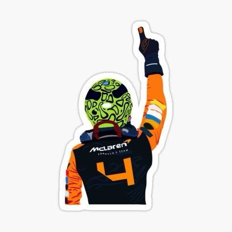 F1 Stickers Printable, Lando Norris Drawing, F1 Painting, Lando Norris Sticker, Lando Norris Miami, F1 Nails, Stickers F1, F1 Stickers, Helmet Drawing