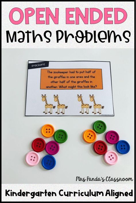 Open Ended Maths Word Problems for Kindergarten! Digital and printable questions for students to use as task cards, guided math, as a class on the interactive whiteboard and more. Covers the Number strand for NSW, Australian Curriculum and Common Core. Word Problems For Kindergarten, Maths Questions, Math Talks, Math Journal Prompts, Questions For Students, Kindergarten Math Free, Beginning Sounds Worksheets, Math Tools, Math Journal