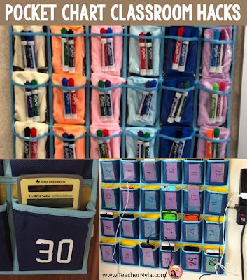 Classroom Hacks for Pocket Charts - Clever Uses in the Classroom Pocket Charts, Polka Dot Theme, Calendar Cards, Classroom Hacks, Classroom Storage, Apple Theme, Classroom Jobs, Classroom Behavior, Pocket Chart