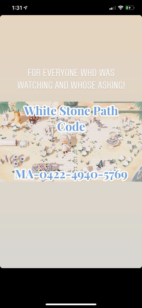 Acnh White Stone Paths, Acnh Paths, Acnh Designs, White Pebbles, Acnh Ideas, Stone Path, White Stones, Animal Crossing Qr, White Stone