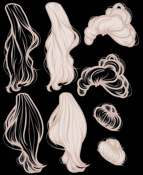 Gacha Club Hair Drawing, Anime Hair Inspiration, Gacha Base Hair, Gacha Hair Drawing, Gacha Life Hair Base, Gacha Body Edit, Female Base Drawing, Hair Art Reference, Gacha Life Hair